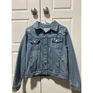 Old Navy Women’s Denim Button Up Blue Jean Jacket Size Medium